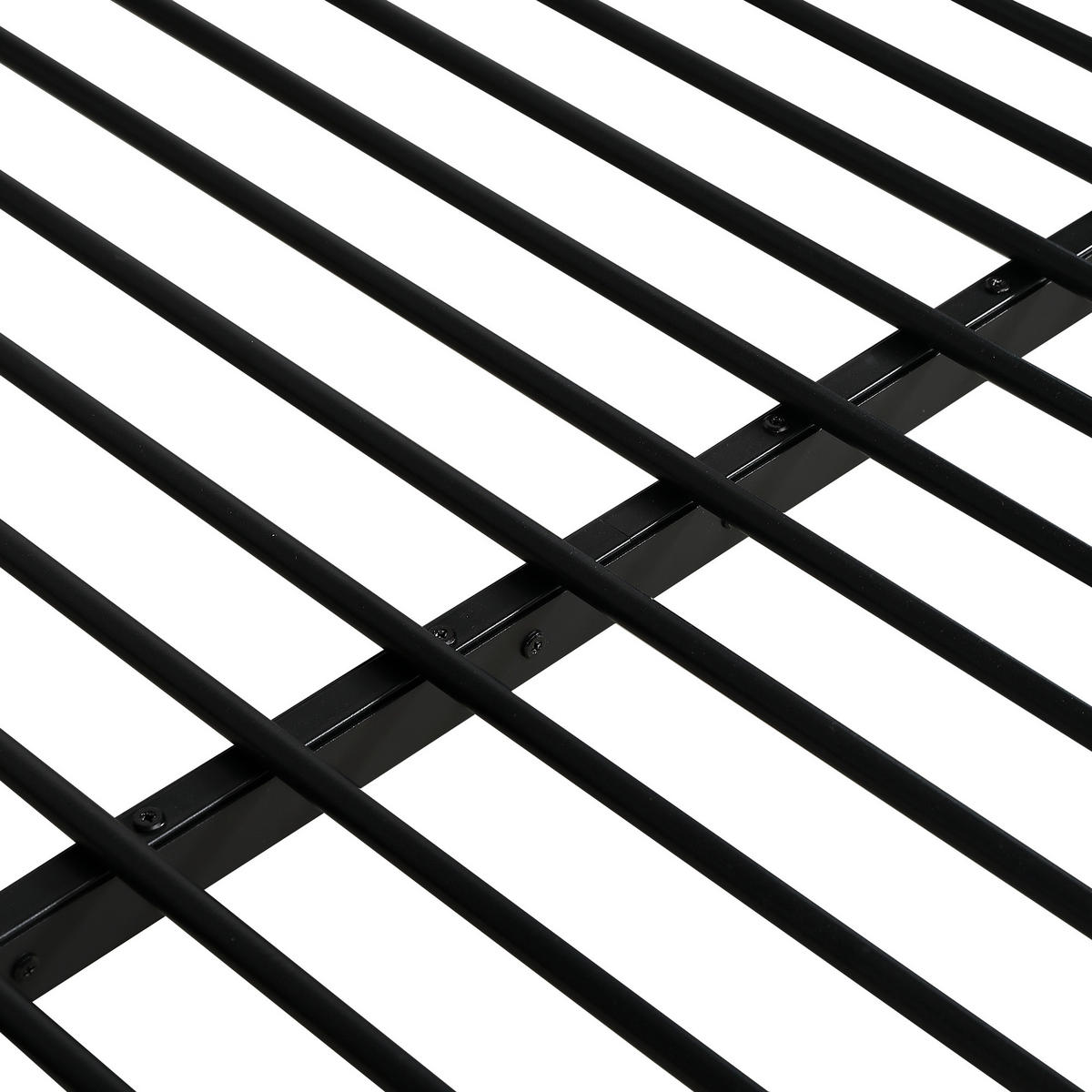 ETAGENBETT 90/200 cm & 120/200 cm in Schwarz & Vintage-Holzfarbe mit Eckleiter und Stauraum - Schwarz, Metall (90/200cm) - CHICFURN