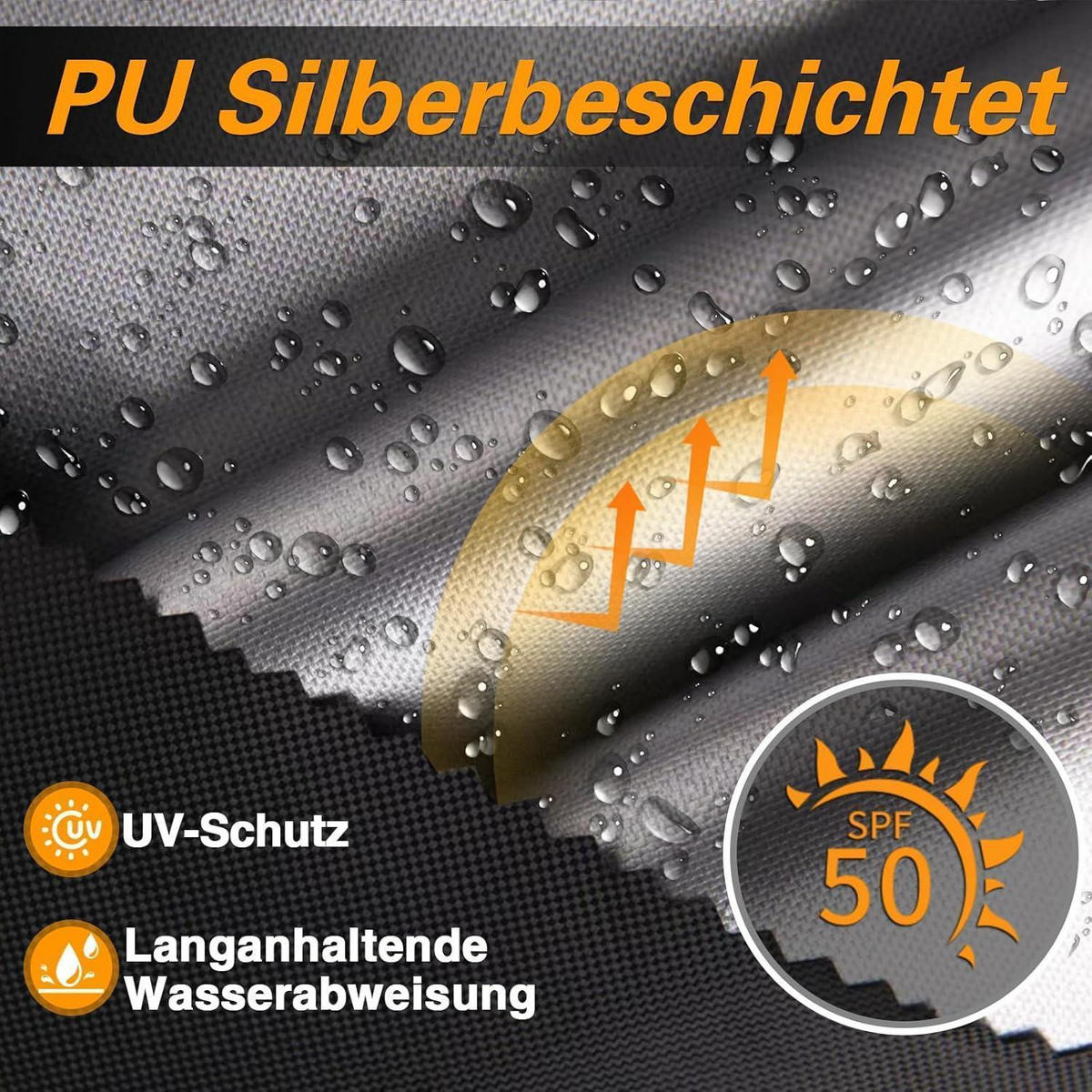 ABDECKHAUBE Gasgrill 420D Nylon 82 x 61 x 110 cm - Schwarz, Kunststoff (82/61/110cm)