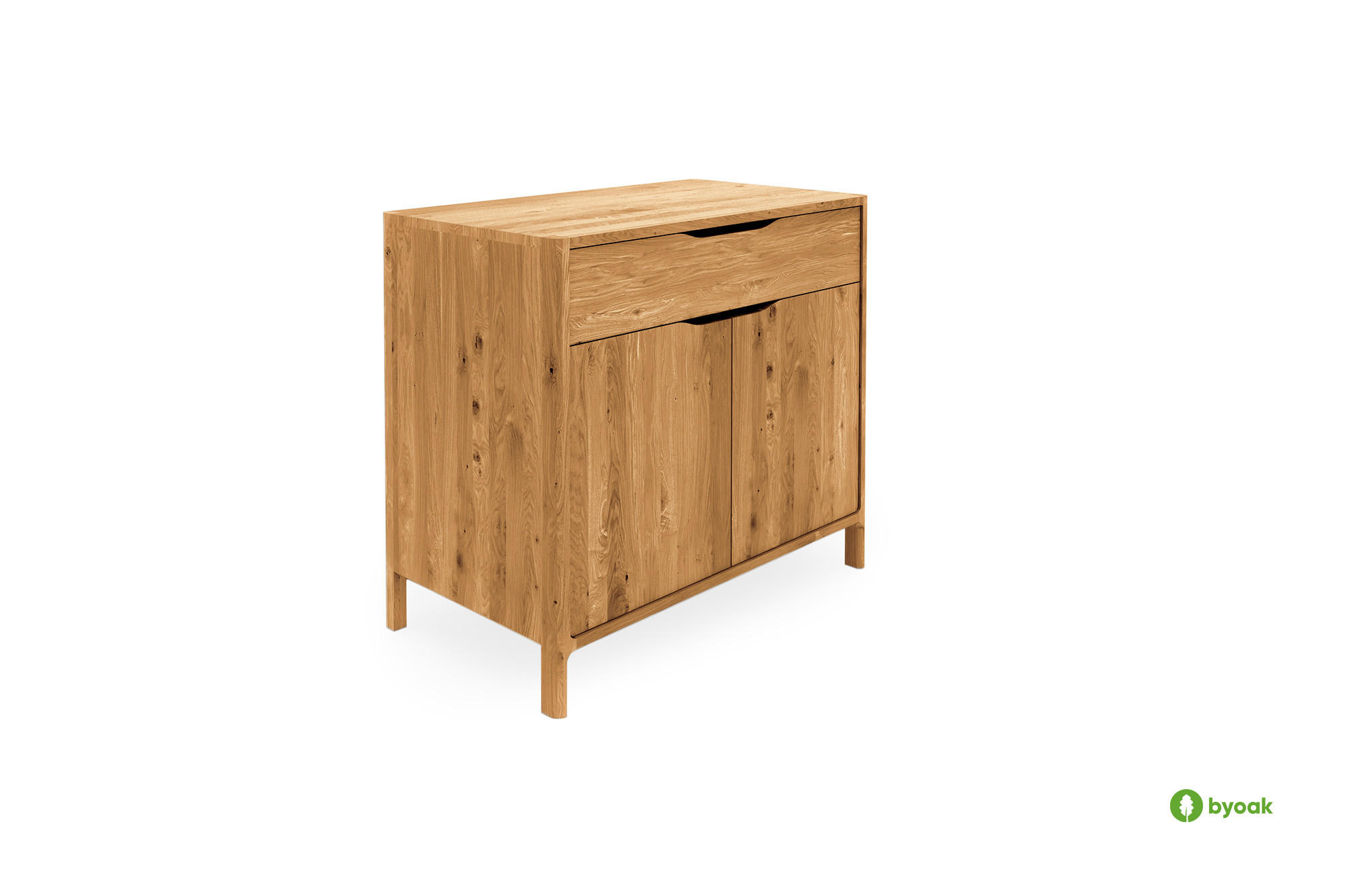 KOMMODE PAUL Wildeiche - Wildeiche, Holz (80/80/50cm) - byoak