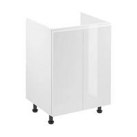 SPÜLENUNTERSCHRANK – 60 cm – D60Z – Velmora – Weiß Hochglanz - Weiß Hochglanz, Holzwerkstoff (60/82/47cm) - ROYAL24_MARKT