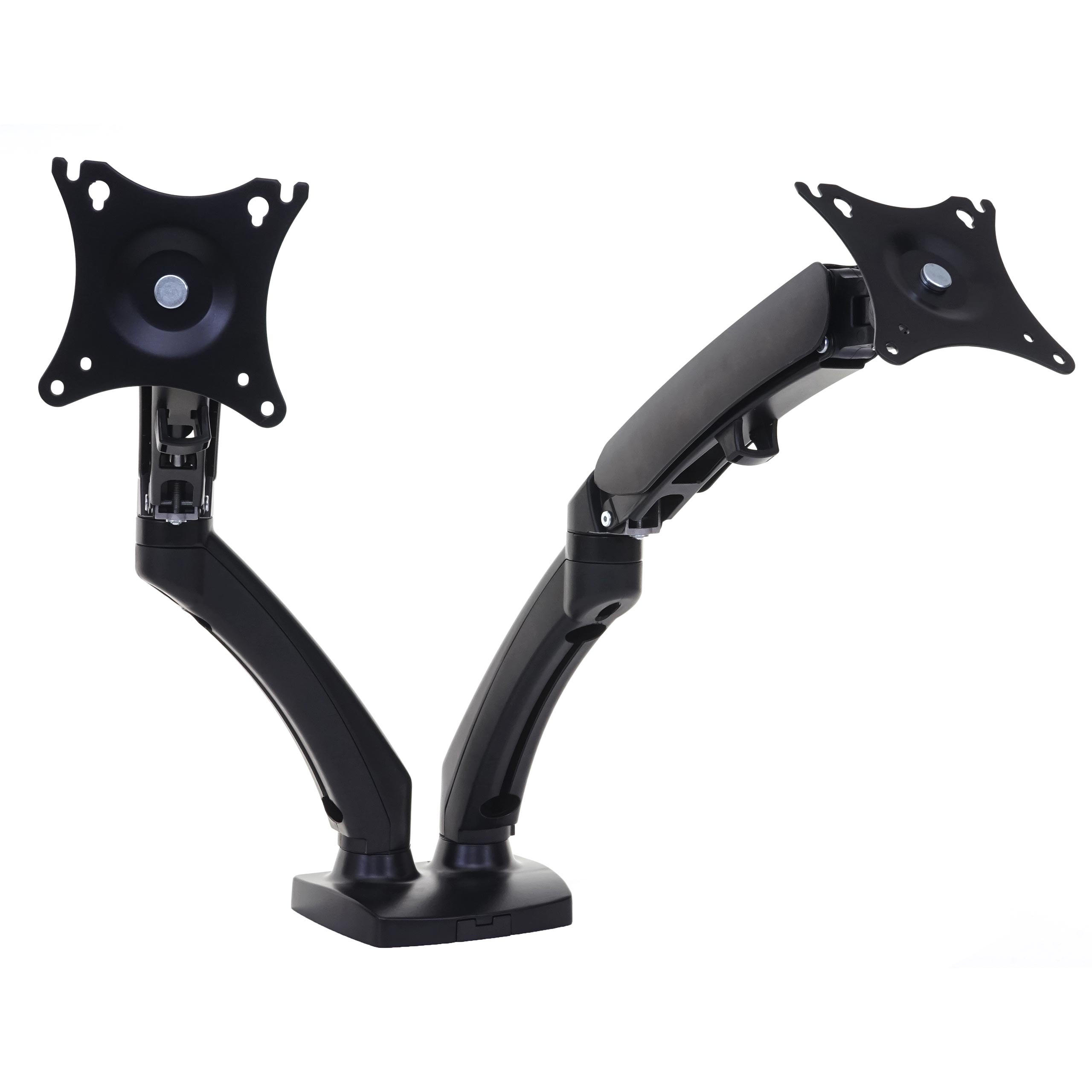 MONITORHALTER ZWEIARMIG Schwarz - Schwarz, Metall (51/102/41cm) - MCW