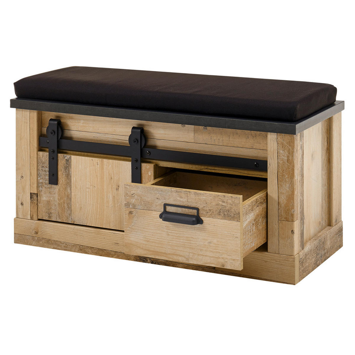 KOMMODE Shelton-61 - Braun, Holzwerkstoff (93/51/43cm) - Lomado