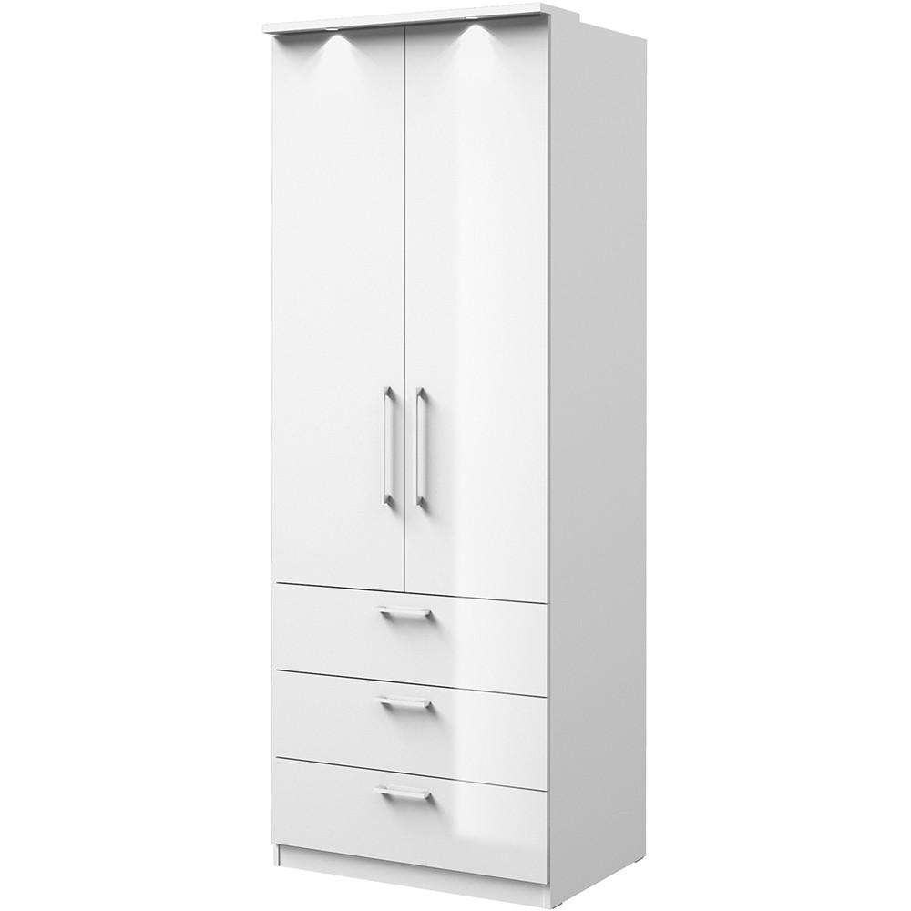 Lomado Kleiderschrank Weiß 80x217x63 cm