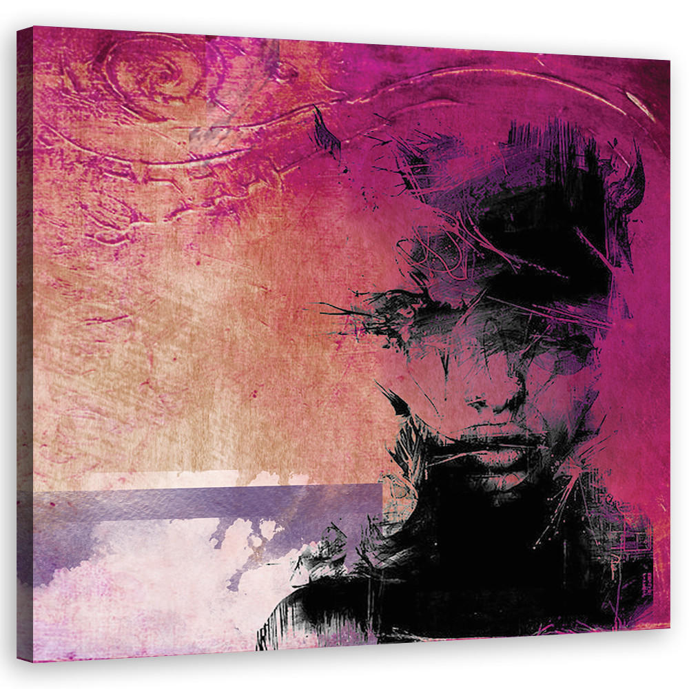 BILD auf Leinwand, Menschen - Lila 50x50cm - Lila, Textil (50/50cm) - Feeby