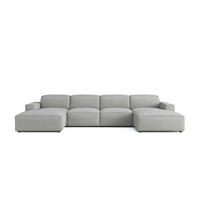 ECKSOFA Cursal U-Form, Stoff Artico, Cement - Grau, Holz (364/166cm) - Kaiser Möbel