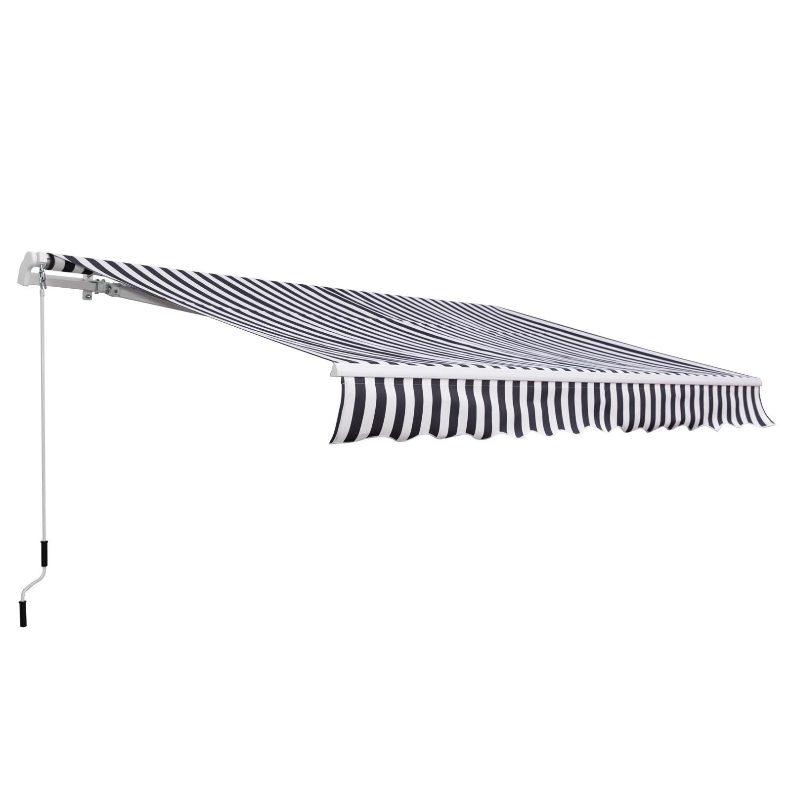 MARKISE, Grau, Aluminium, Polyester - Grün, Metall (2.5/1/3.5cm) - Outsunny