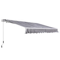 MARKISE, Grau, Aluminium, Polyester - Grün, Metall (2.5/1/3.5cm) - Outsunny
