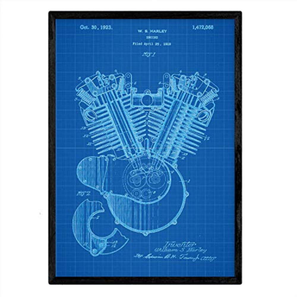 Nacnic Poster Blau 29.7x5x42 cm