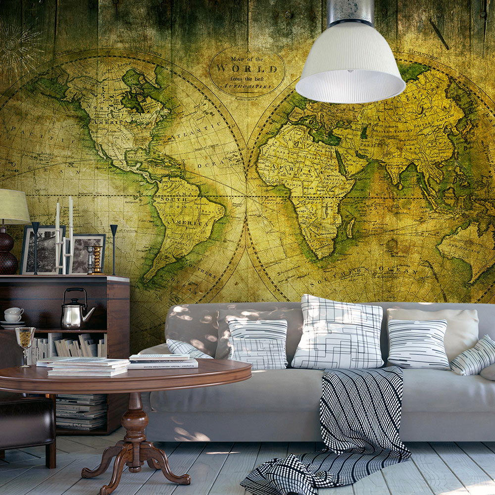 VLIESTAPETE Braun 300/210 cm - Braun/Grün, Textil (300/1cm) - KUNSTLOFT