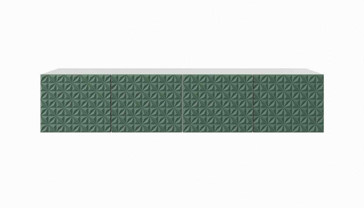 TV-SCHRANK CALI - Weiß/Grün, Holzwerkstoff (200/41/40cm) - Meblini