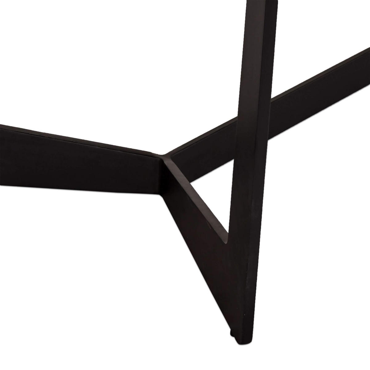 ESSTISCH 200/100/76 Amerikanisches Walnussfurnier rechteckig - Schwarz/Braun, Holz/Metall (200/100/76cm) - Furnhouse