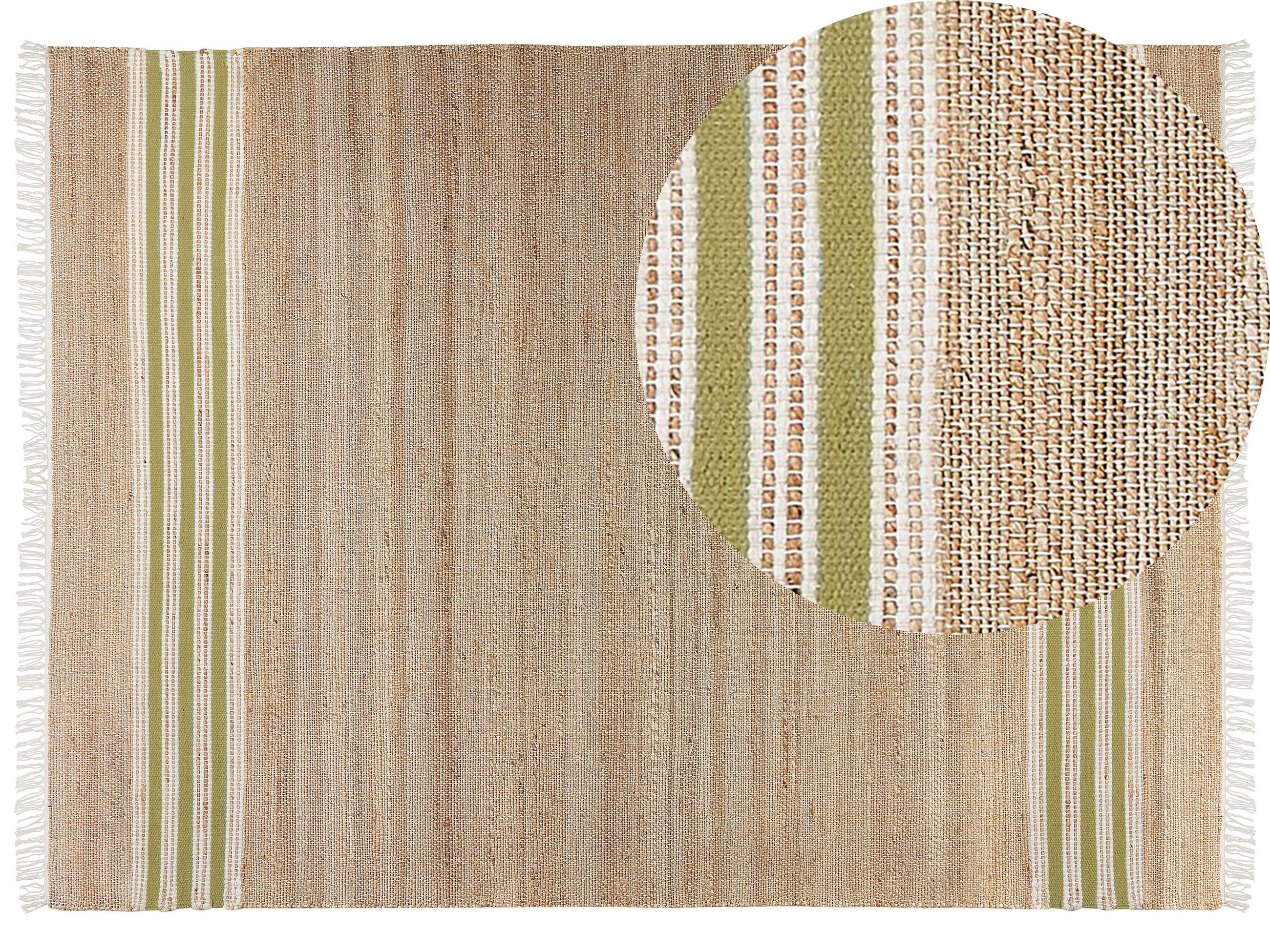 TEPPICH geflochten Mirza 230/160 cm - Beige, Naturmaterialen (160/230cm) - Beliani