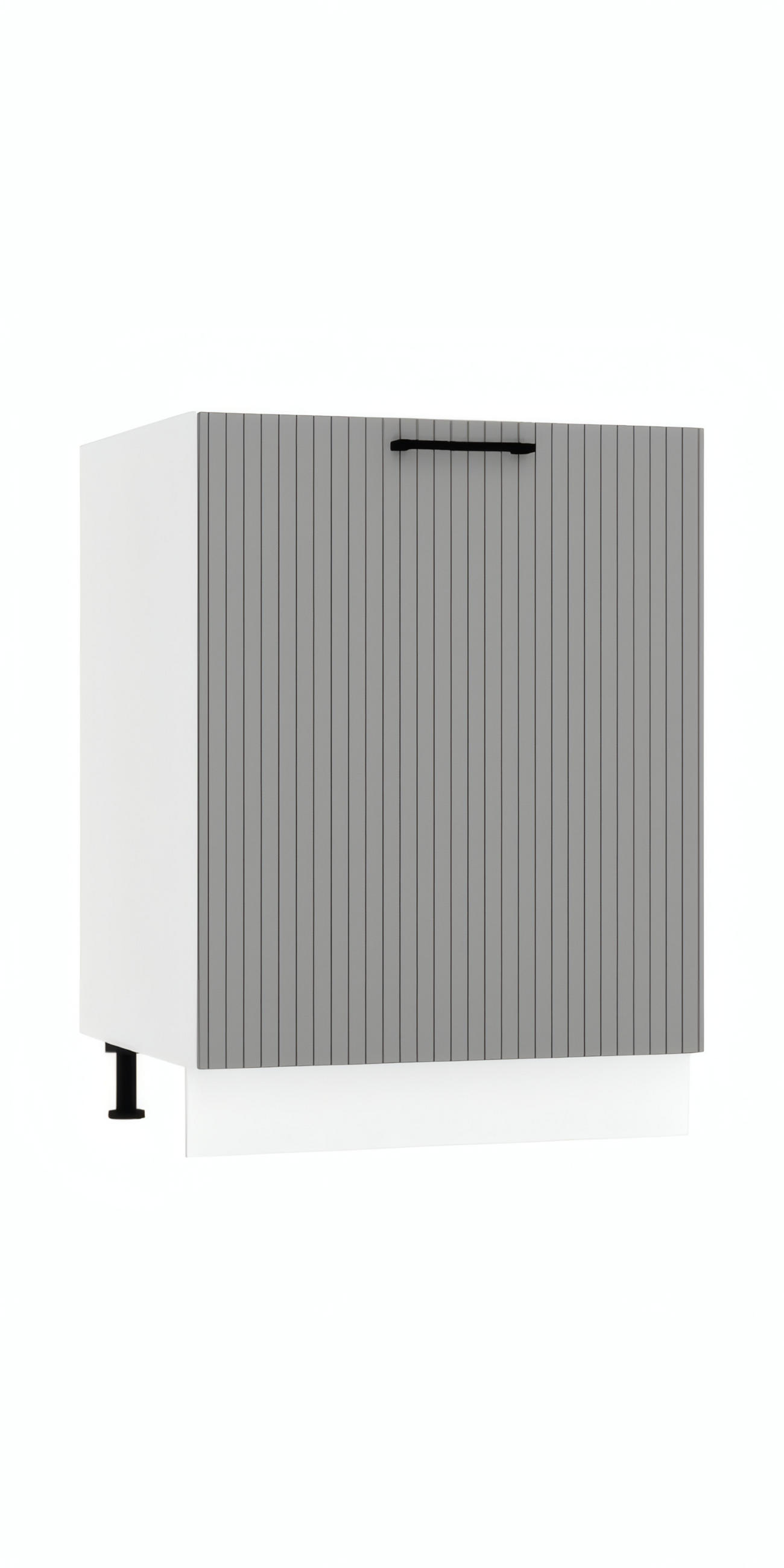 SPÜLENUNTERSCHRANK D60ZL S/1 - KENDRO - mit 1 Schublade - Weiß/Grau, Holz/Metall (60/82/52.4cm) - ROYAL24_MARKT