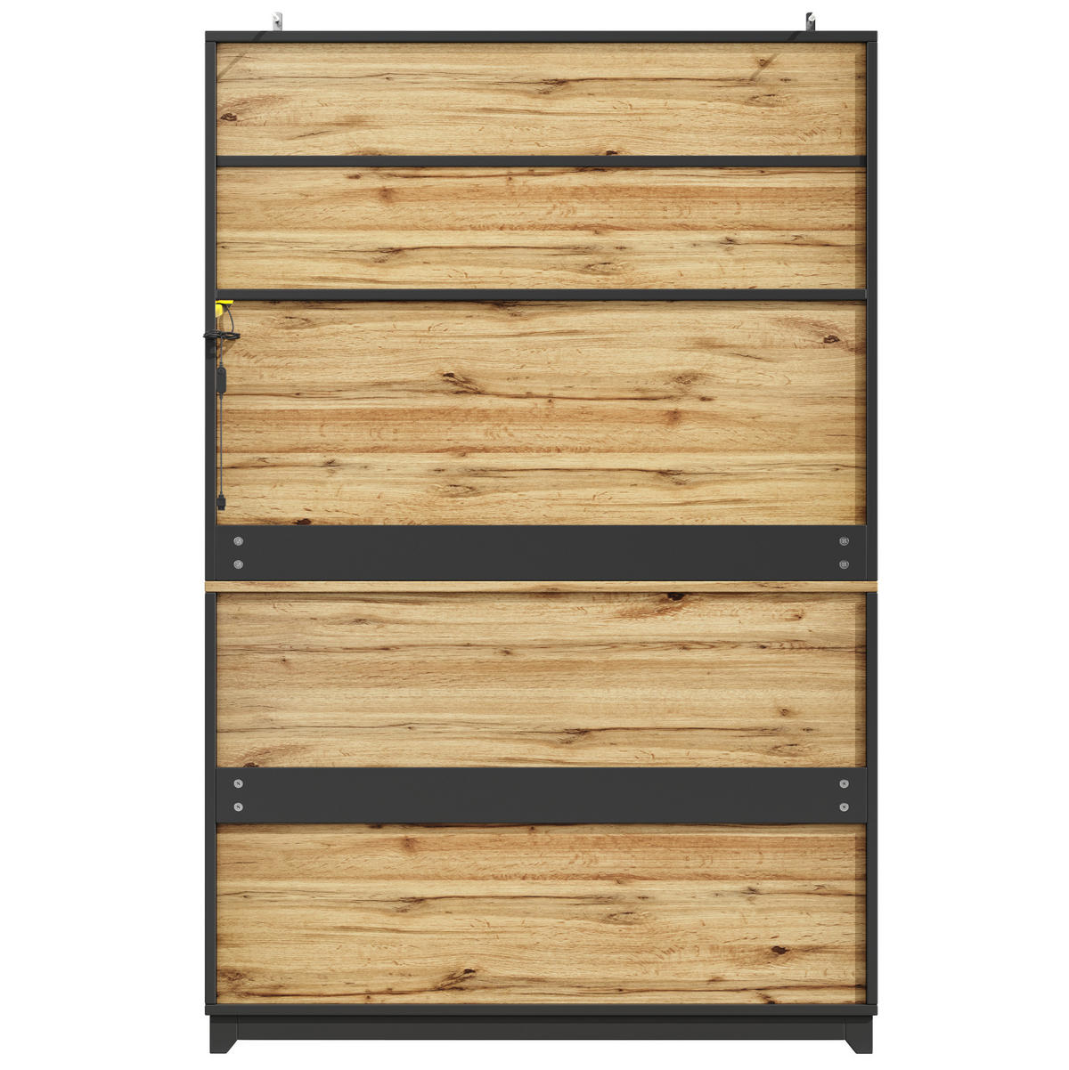KUHINJSKI ormarić, 120/40/180 cm, MDF i metal, crna s LED rasvjetom - crna, drvni materijal (120/180/40cm) - BEAOK