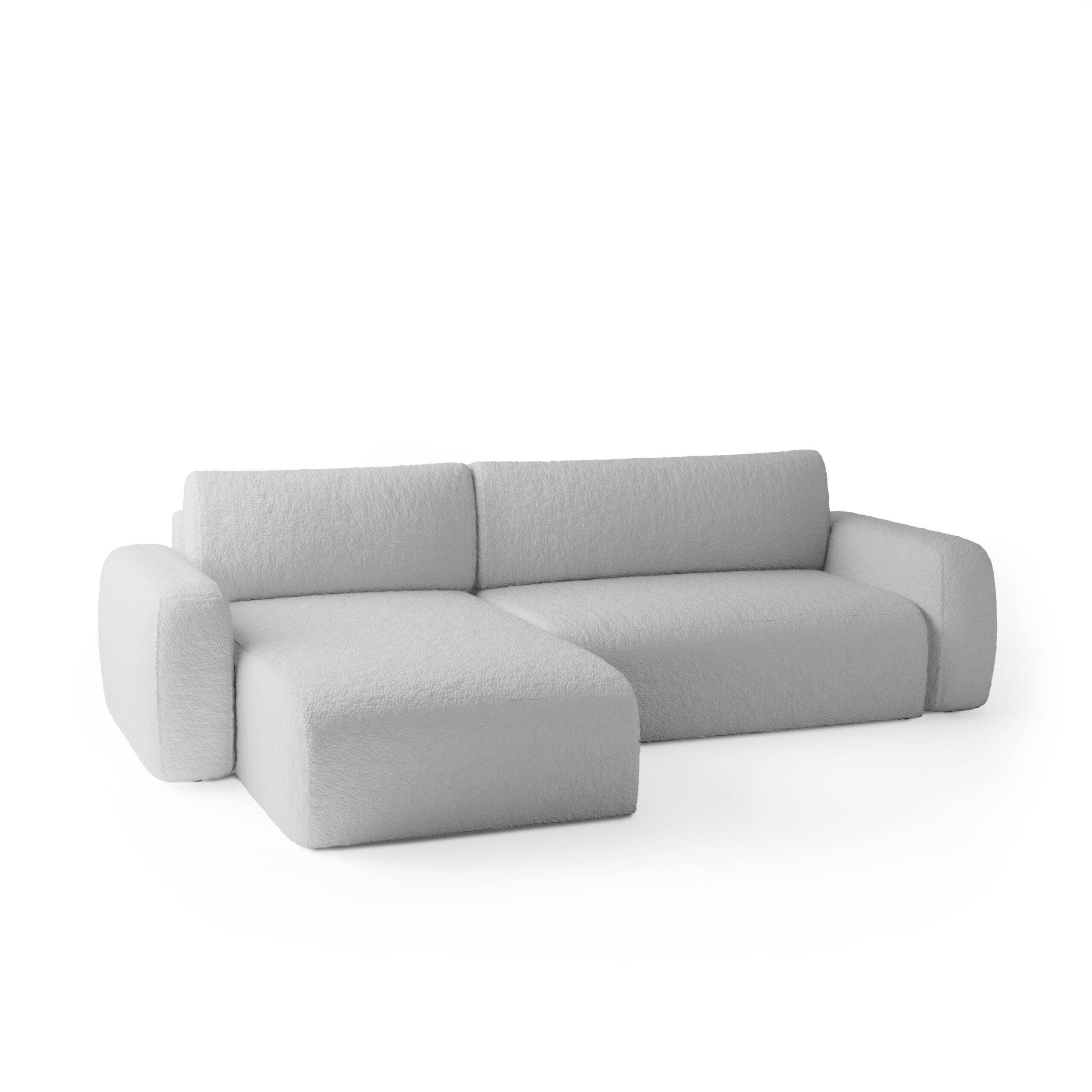 ECKSOFA Eckcouch Varde Universelle Hellgrau - Hellgrau, Textil (294/185cm) - Fedve