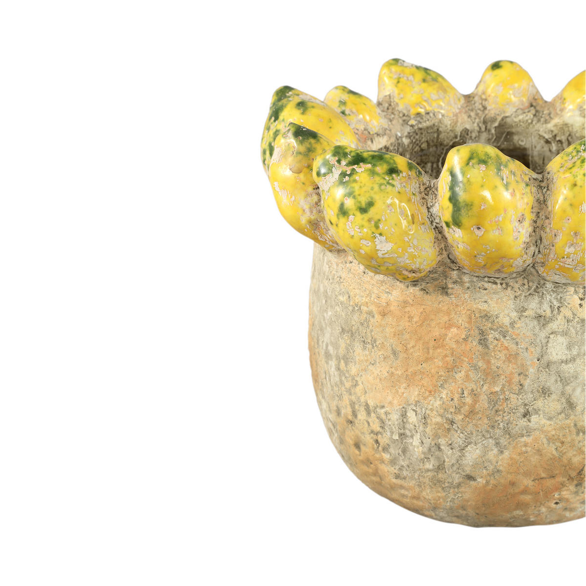 TOPF Fruitsy Gelb 23.5/23.5/20cm - Gelb, Keramik (20cm) - PTMD Collection