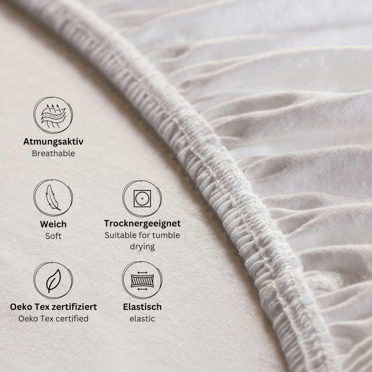 SPANNBETTLAKEN BASIC 2er Set - Weiß, Textil (150/200cm) - Schöner Wohnen