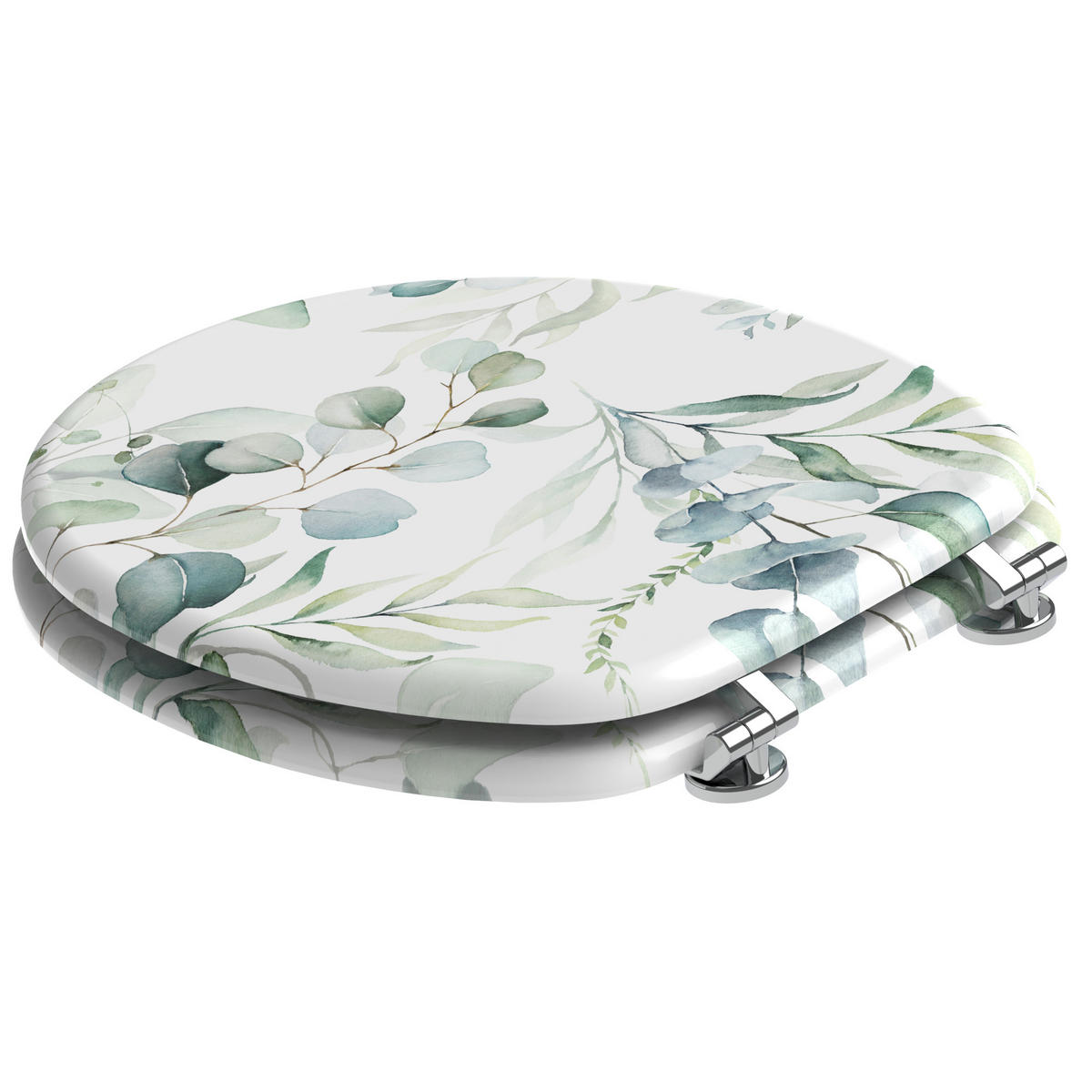 WC-SITZ Eukalyptus - Weiß, Holzwerkstoff (38/6/47cm) - Sanilo