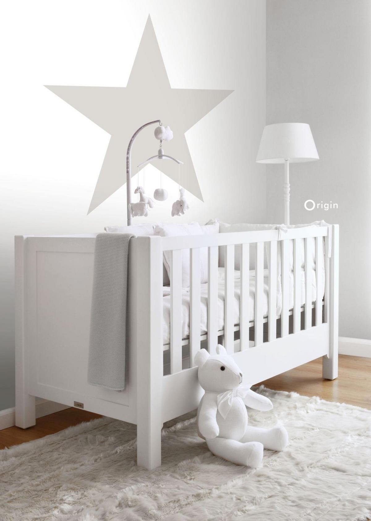 FOTOTAPETE Sterne 150 x 279 cm - Grau, Papier (150/279cm) - Origin Wallcoverings
