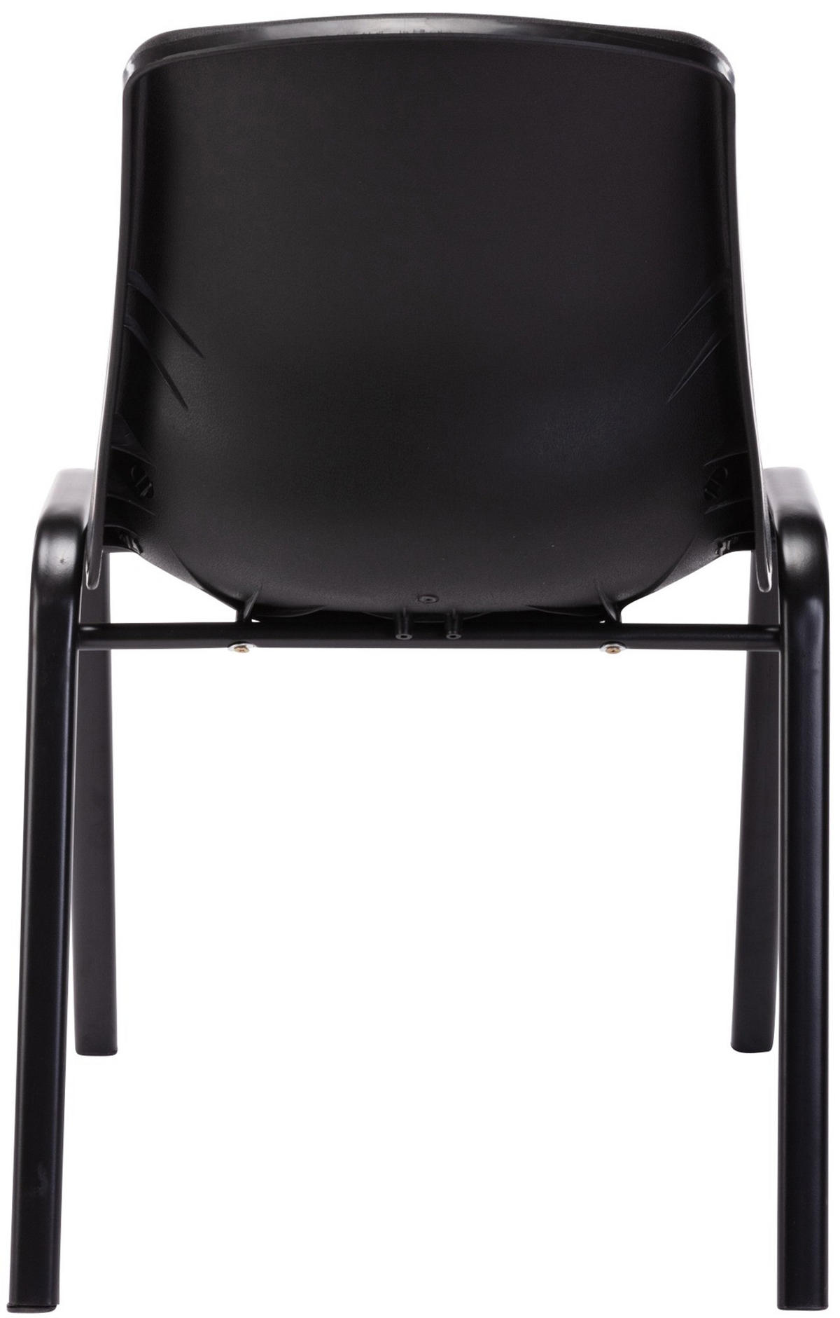 STAPELSTUHL Kunststoff schwarz - Schwarz, Kunststoff/Metall (47/76/52cm) - CLP