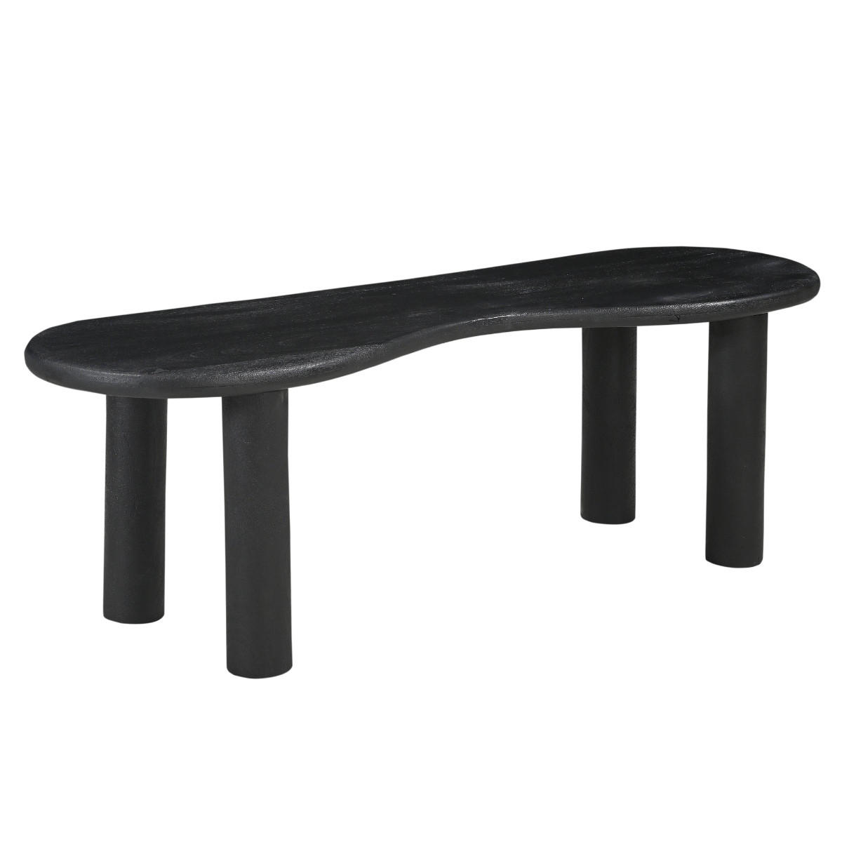 COUCHTISCH 2er Set aus Mangoholz, schwarz - Schwarz, Holz (120/65/38cm) - Giga Meubel