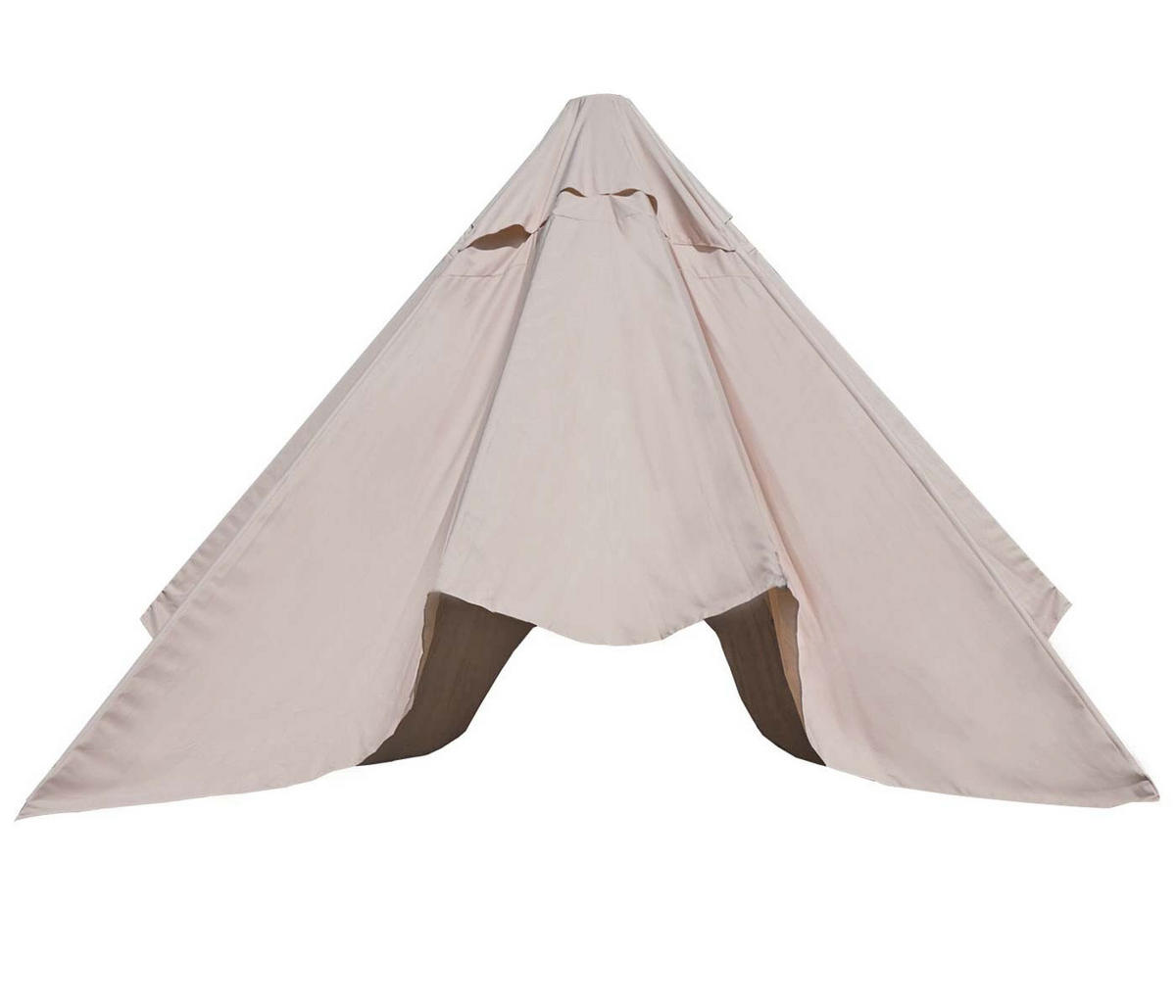 ERSATZ-BEZUG FÜR SCHIRM RUN Cremeweiß - Weiß, Textil (290/290cm) - MCW