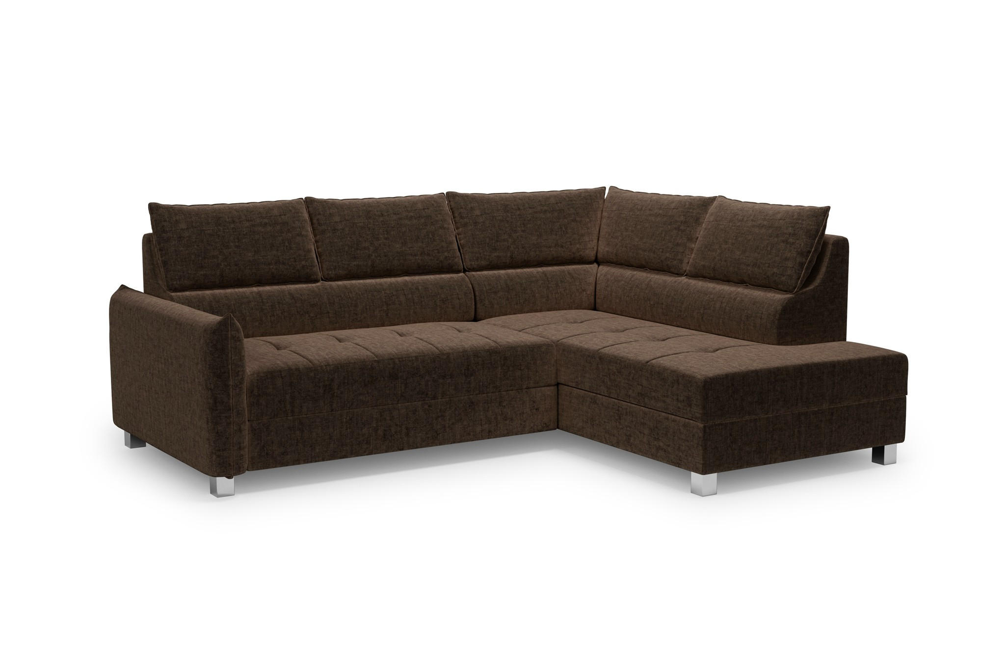 ECKSOFA Marno - Braun, Holzwerkstoff/Textil (260/200cm) - Fun Möbel