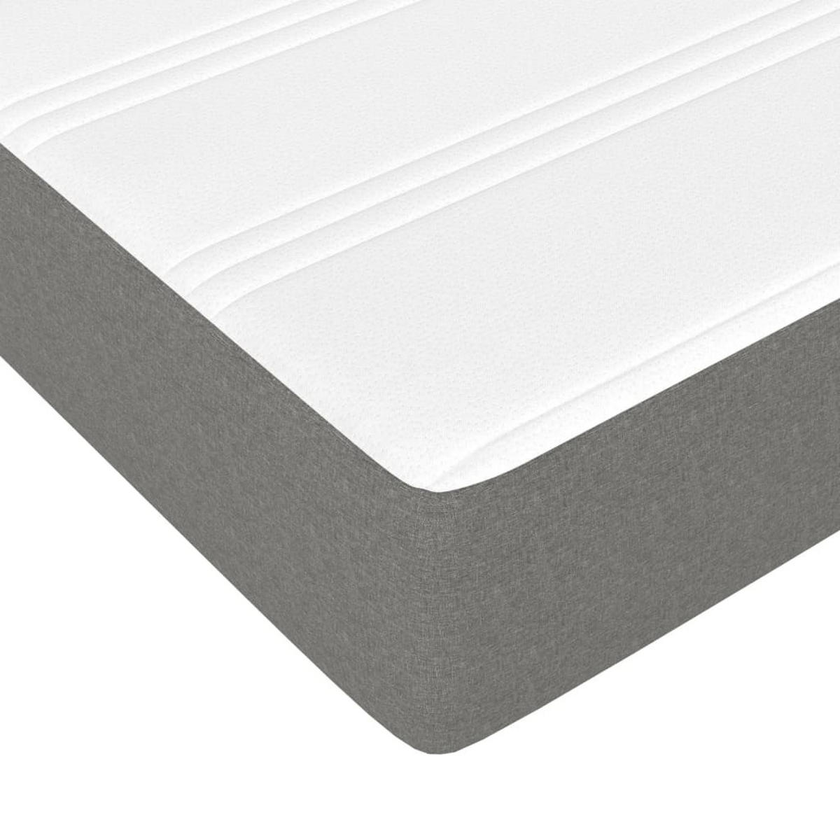 BOXSPRINGBETT Mit Matratze Dunkelgrau 100/200 Cm Stoff - Weiß, Textil (100/200cm) - vidaXL