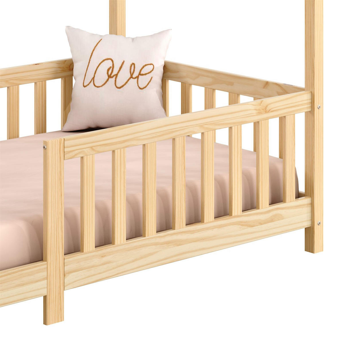 HAUSBETT NINA 90X200 CM - Naturfarben, Holz (96/135/206cm) - IDIMEX