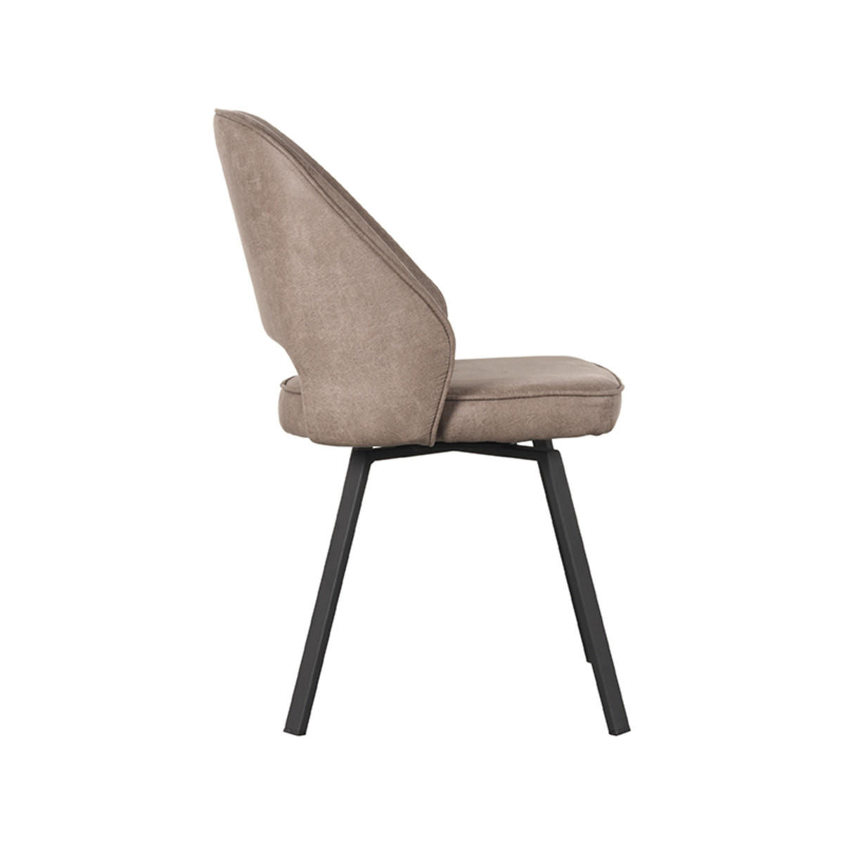 ESSZIMMERSTUHL Lewis Taupe 58/52/84 cm 2er-Set - Taupe, Textil (52/84/58cm) - LABEL51