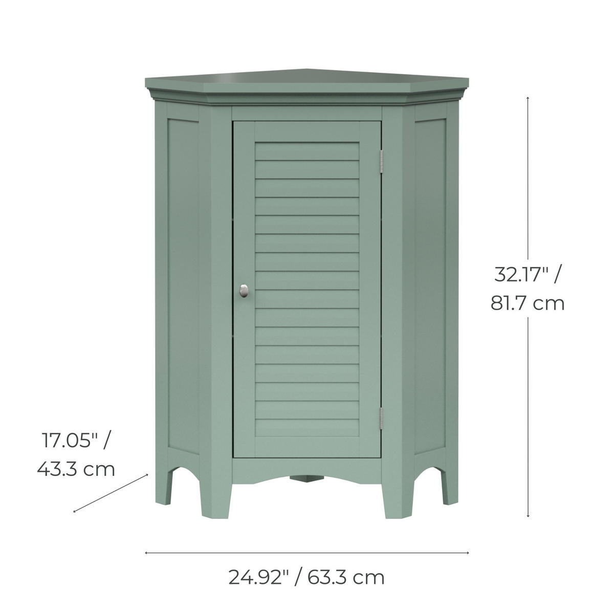 MIDISCHRANK 63/81/43 cm - Grün, Holzwerkstoff (63.3/81.7/43.3cm) - Teamson Home