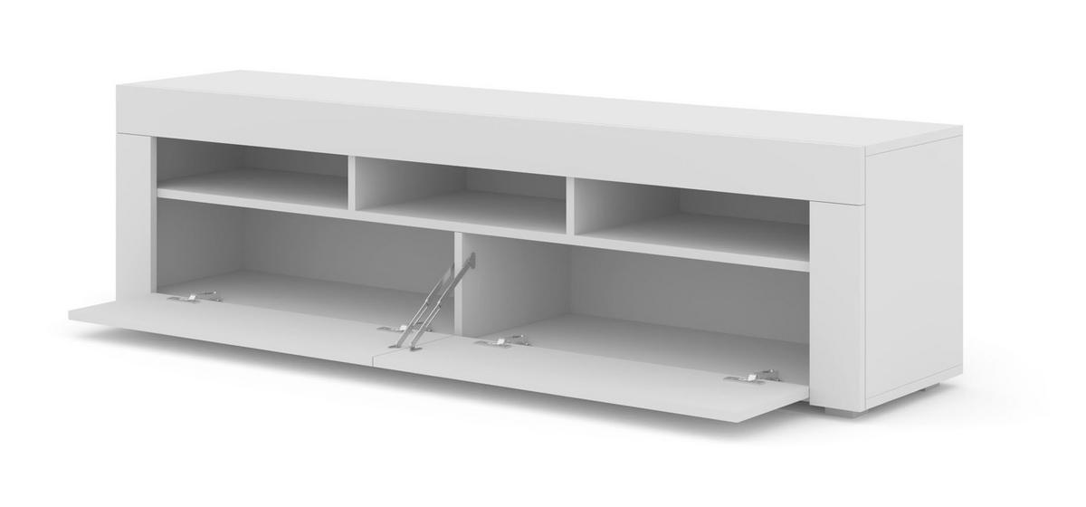 TV LOWBOARD Weiß 160/43/35 - Weiß, Holzwerkstoff (160/43/35cm) - RAUMHIRSCH FURNITURE