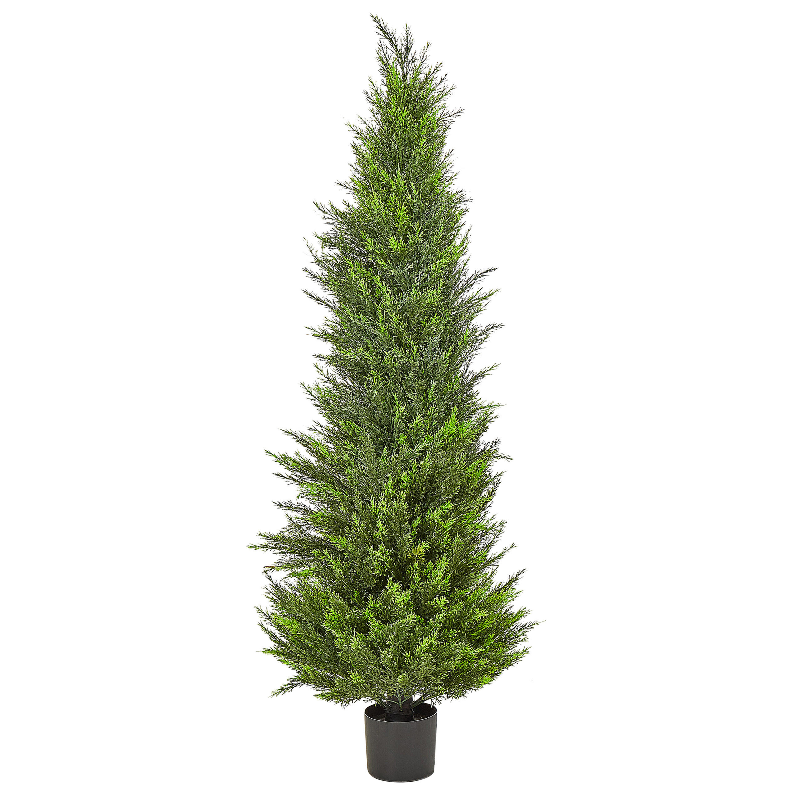 Beliani UMĚLÁ ROSTLINA v květináči 153 cm Zelená/Tmavší Odstín dřeva Cedar Tree
