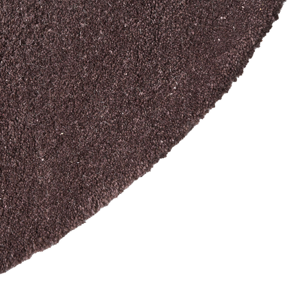 KOBEREC Tmavě hnědý 160/230 cm Vlna Nainital - tmavě hnědá, textil (160/230cm) - Beliani