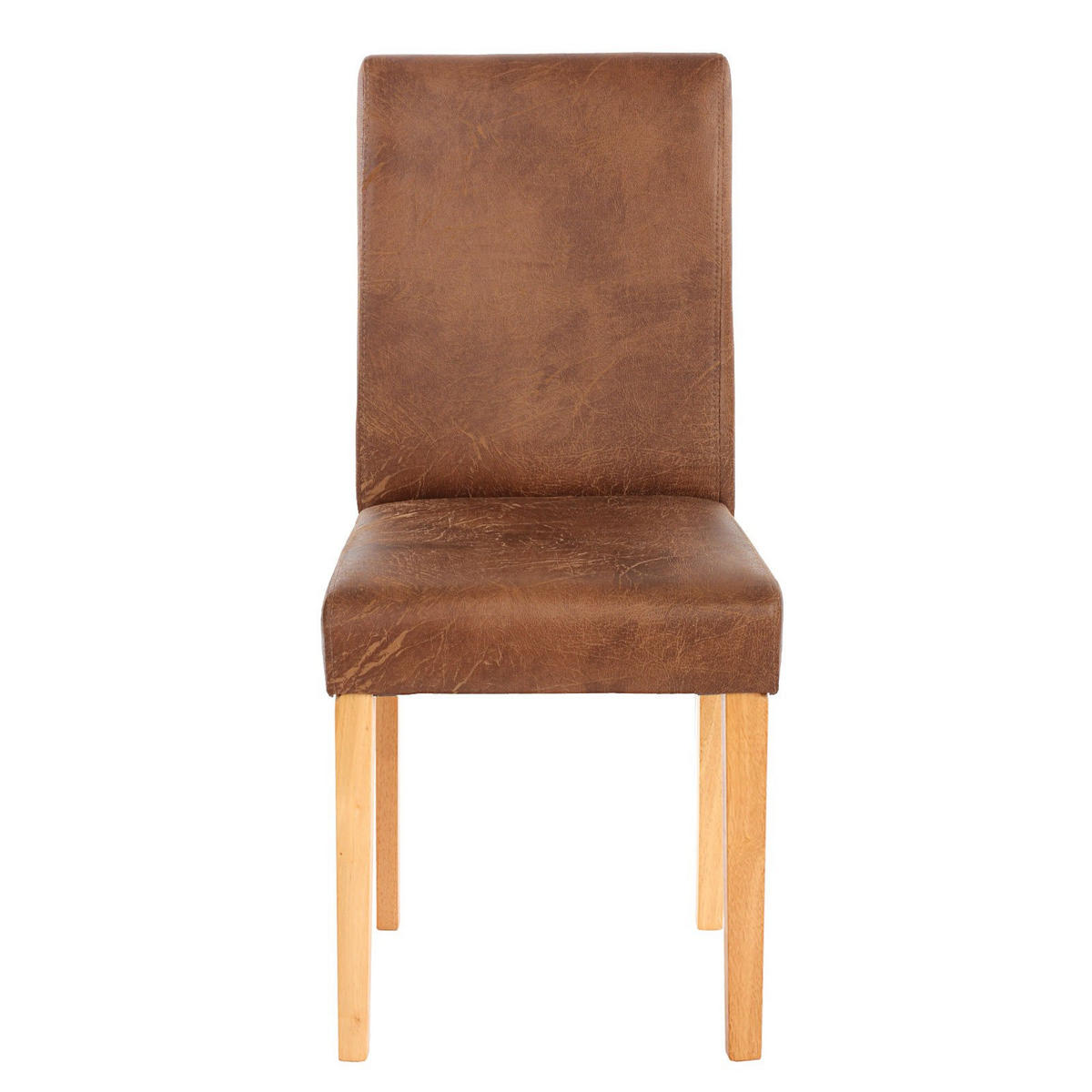 ESSZIMMERSTUHL 4er-Set klassisch und zeitlos 90x43x56cm Sitzhöhe 45cm Textil helle Beine Wildlederimitat - Braun, Textil (43/90/56cm) - CHEFGASTRO