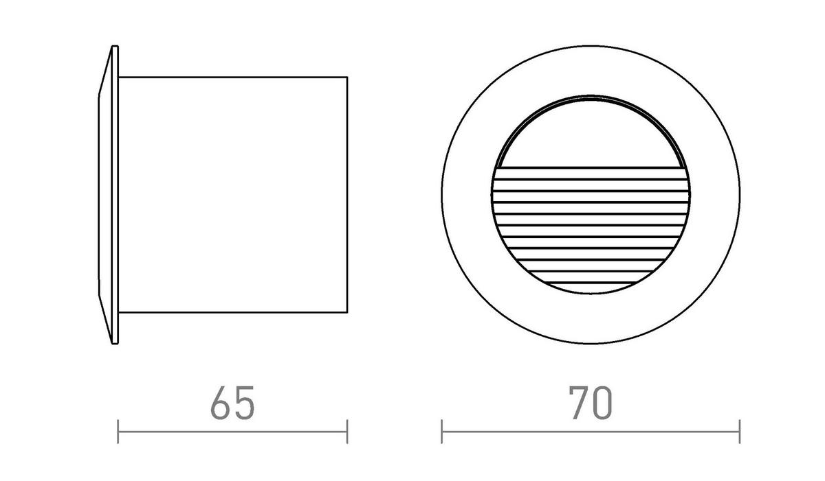 AUSSENLEUCHTE MARCO 70 Weiß 3 W IP65 - Weiß, Metall (7/7/30cm) - Rendl
