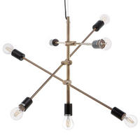 HÄNGELEUCHTE Cremera 74/52/126 cm - Messingfarben, Metall (74/52/126cm) - Beliani