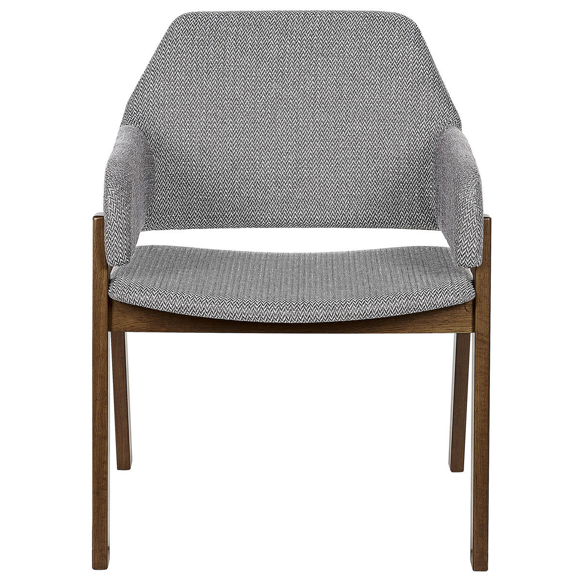 ÉTKEZŐSZÉK 2 darabos Szett Poliészter Szürke Albion - szürke, textil/fa (61/80/58cm) - Beliani