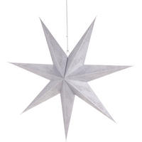 PAPIERSTERN 7-zackig 60/15/60 cm - Silberfarben, Papier (15/60/60cm) - Home Styling Collection