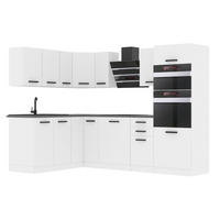 KÜCHE L-Form MELANIE, mit Arbeitsplatten, Weiß matt - Weiß, Holz (360/204/60cm) - B BELINI GROUP
