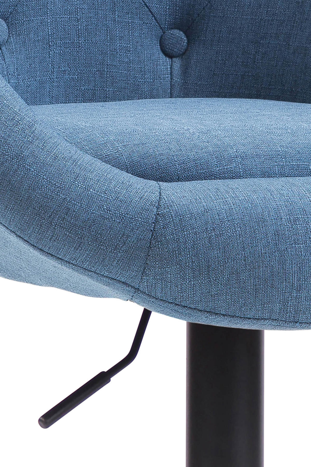 BARHOCKER Landern Stoff schwarz blau - Blau/Schwarz, Textil (65/128/57cm) - TPFLiving