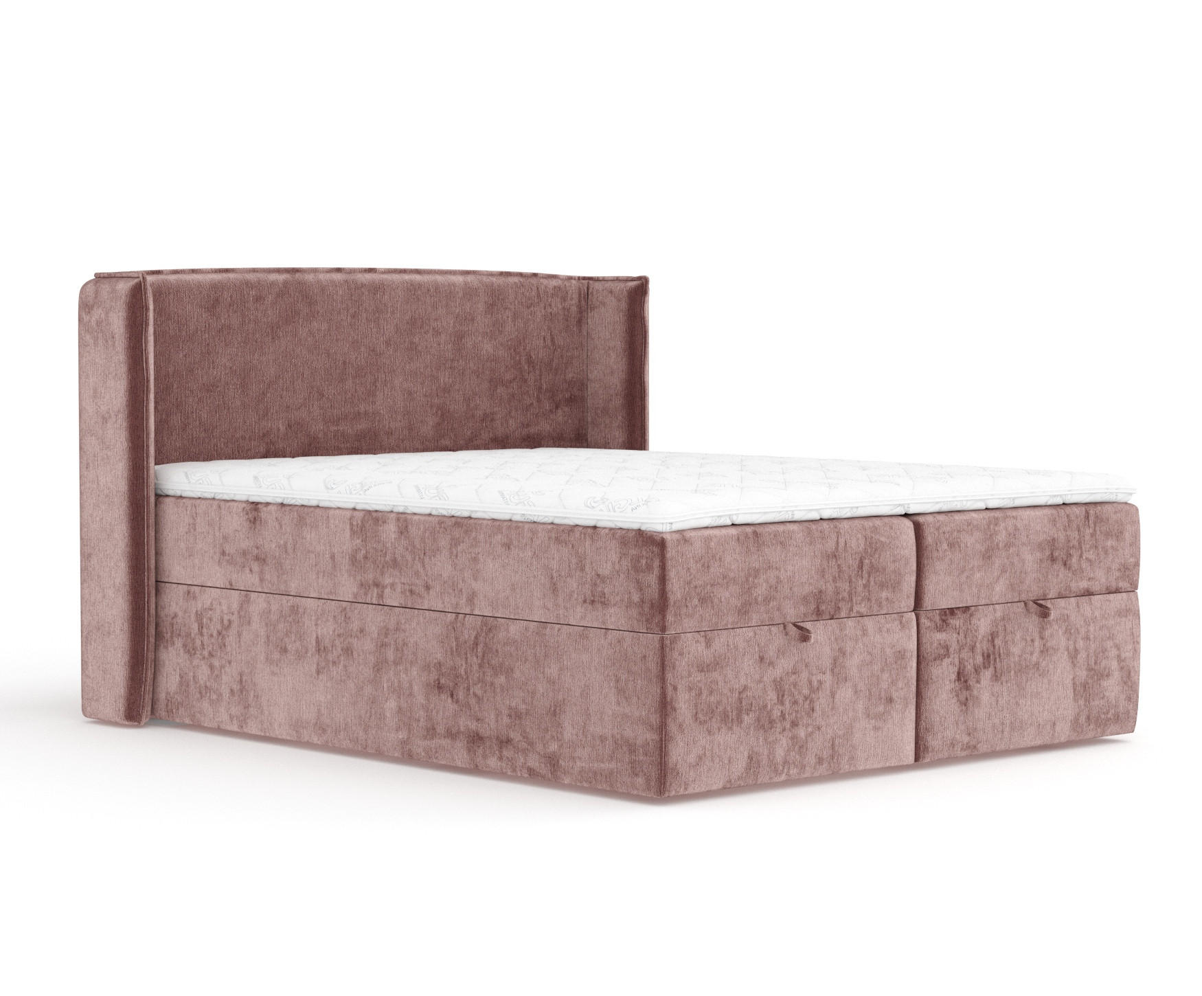 BOXBETT Passion Rosa 180/200 cm mit Matratze und Topper - Pink/Schwarz, Holz/Holzwerkstoff (180/200cm) - Maison de Reve