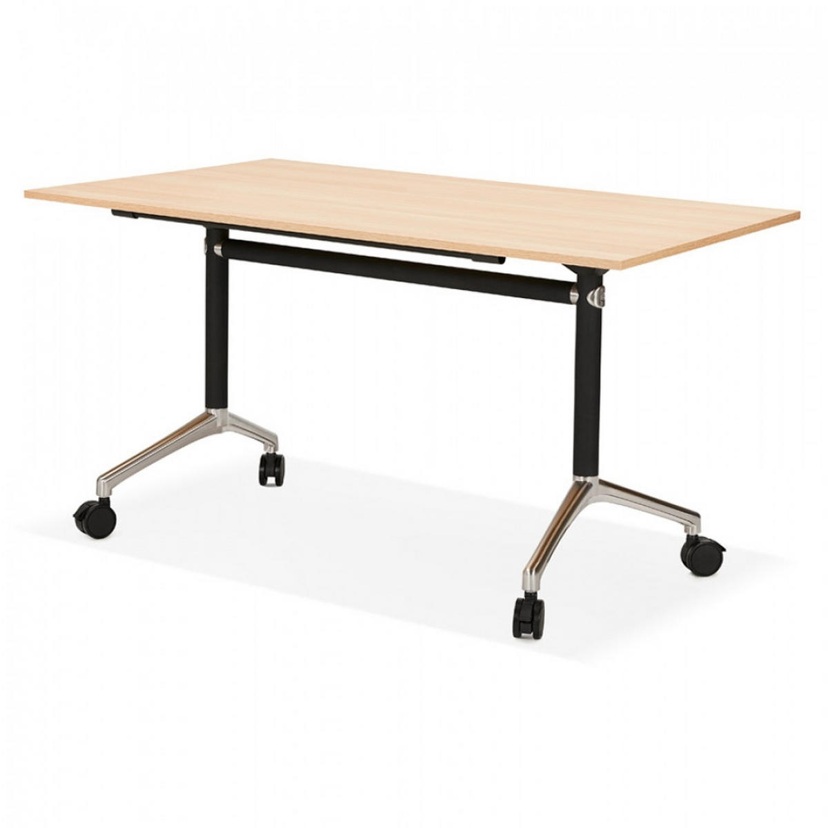 SCHREIBTISCH Beige 140x70x73 cm - Beige/Schwarz, Holz/Metall (140/70/73cm) - AlterEgo