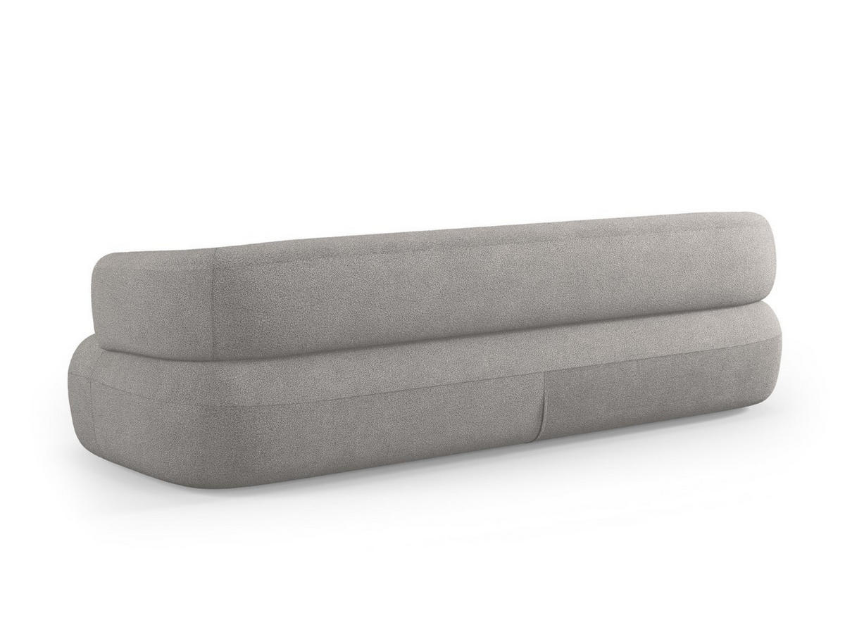 SOFA Jenny aus Boucle hellgrau 4 Sitzplätze - Hellgrau, Textil (90/73/226cm) - Micadoni