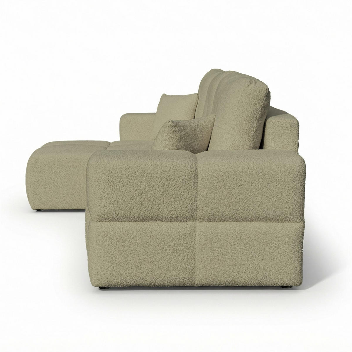 ECKSOFA Denise Mit Schlaffunktion - Grün, Holzwerkstoff/Textil (148/250cm) - Fun Möbel