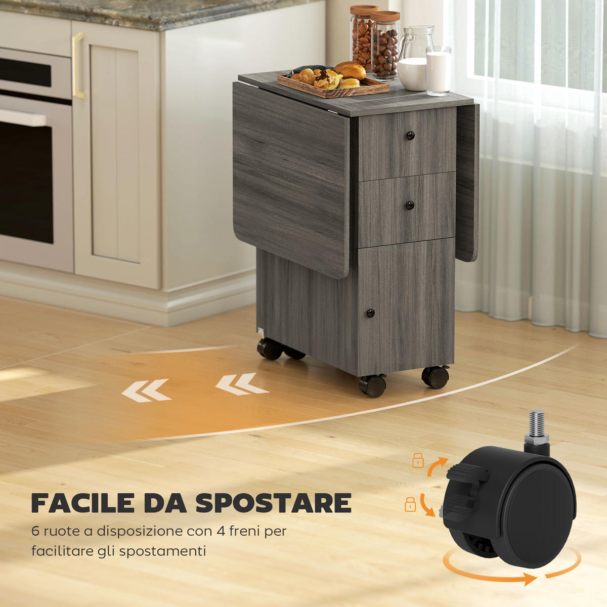 ESSTISCH Grau 1 Stück - Grau, Kunststoff (120/60/76.5cm) - GiPP
