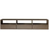 TV-LOWBOARD hängend, 3 Klappen und Ablagen, Walnuss, 150 cm - Dunkelbraun, Holzwerkstoff (150.1/30/30cm) - Selsey