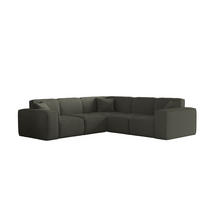 ECKSOFA Univ Celes Premium Ascot Bukla - Jadegrün, Holzwerkstoff/Textil (246/246cm) - Fun Möbel