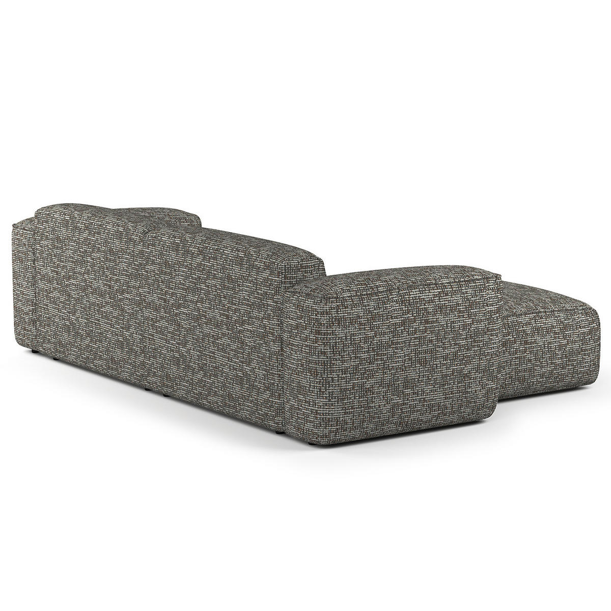 1,5-SITZER ECKSOFA mit Longchair - Schwarz/Grau, Kunststoff/Textil (260/173cm) - home24