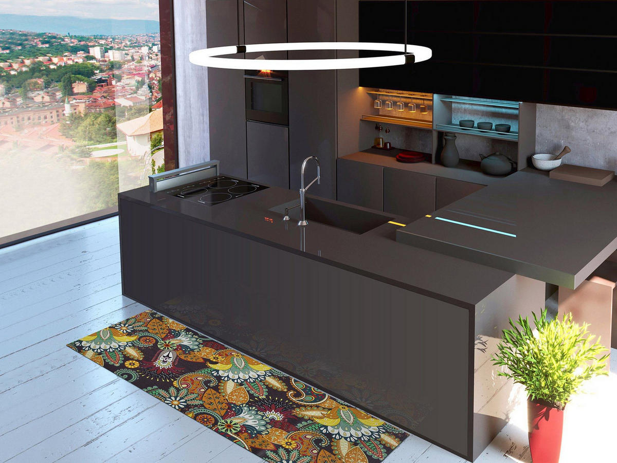 VINYL-KÜCHENTEPPICH Mehrfarbig Ricci 52/100 cm - Multicolor, Kunststoff/Textil (52/100cm) - Atticgo